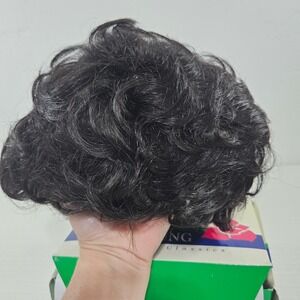 Vtg Paula Young Eve Wig 1B Off Black Short Curly Synthetic Classics E1062